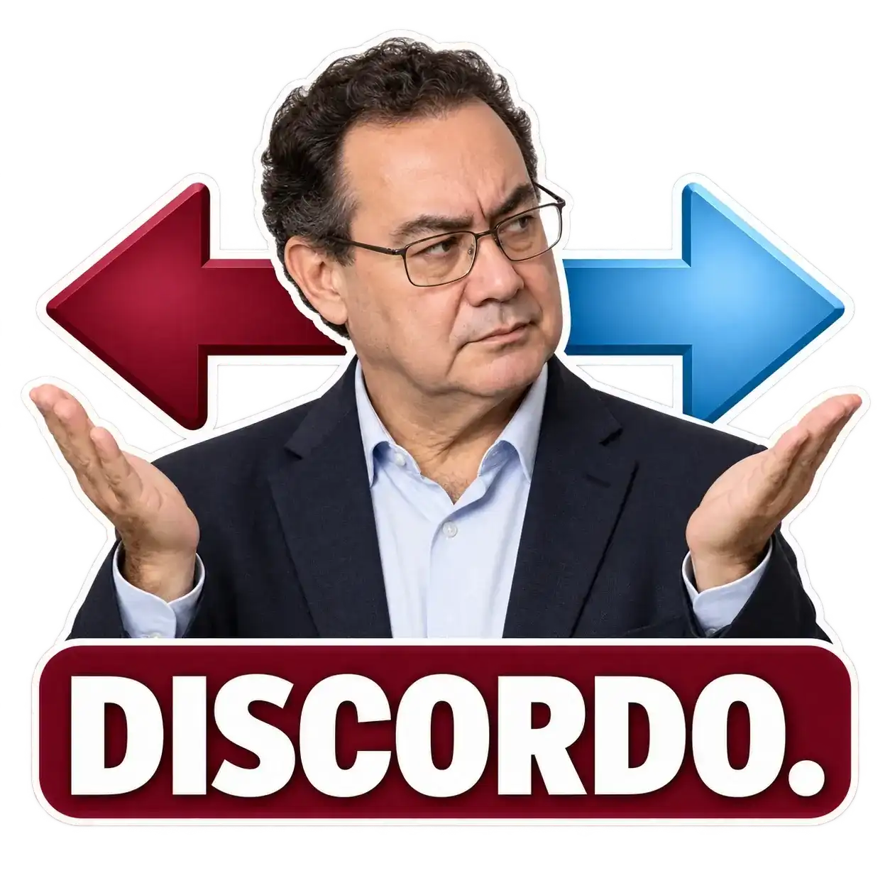 Figurinha Discordo da coleção Augusto Cury