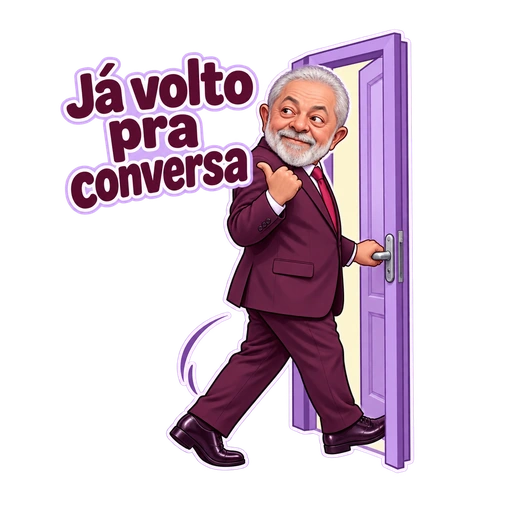 Amostra de figurinha da coleção Lula
